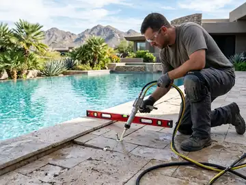 Luxury Pool Deck Coping Elevation Recovery in DC Ranch, AZ