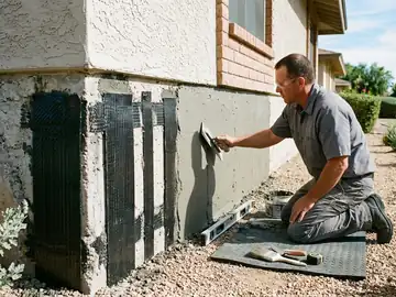 Stem Wall Rebar Spalling Restoration in McCormick Ranch, AZ